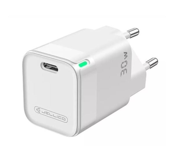 Jellico C43 Mini PD 30W QC 3.0 Smart Adaptive Fast Charger with 1x USB-C (5-20V) White