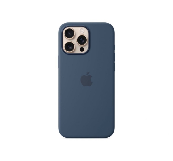 Apple - iPhone 16 Pro Max Silicone Case with MagSafe - Denim