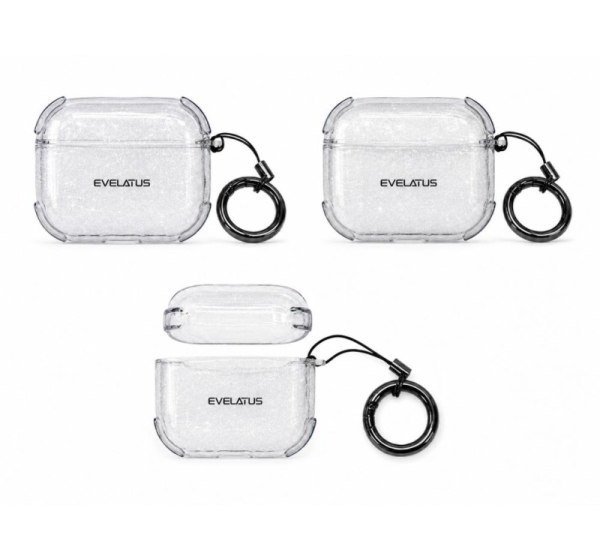 Evelatus Apple AirPods Pro TPU Protective Case Shine Transparent
