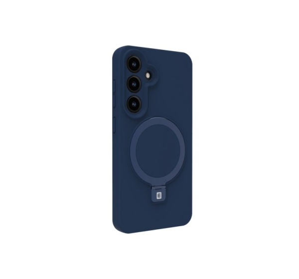 Evelatus Samsung Galaxy S25 Premium Magnetic with Stand Soft Touch Silicone Case Midnight Blue