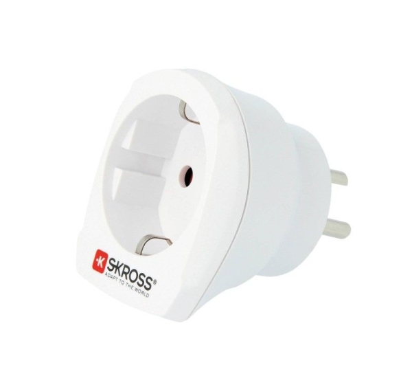 Skross   Travel adapter CA EU to DEN - Europe to Denmark White