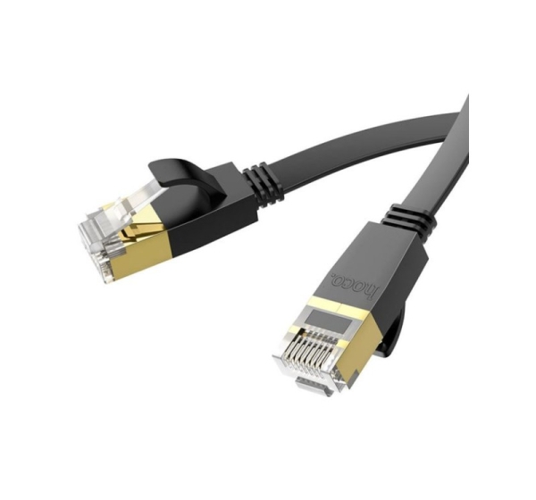 Hoco US07 General pure copper flat network cable(L=5M) Black