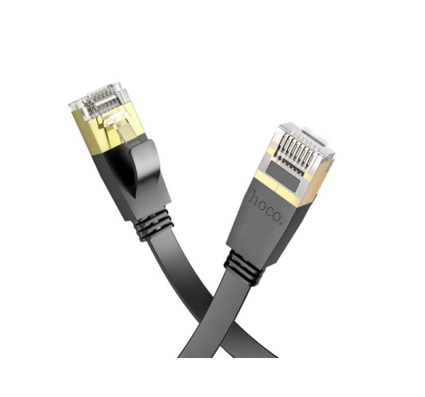 Hoco US07 General pure copper flat network cable(L=10M) Black