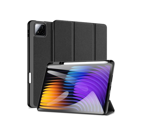 Dux Ducis Redmi Pad 7/7 Pro Domo Series Tri-fold Stand PU Leather Tablet Cover Black