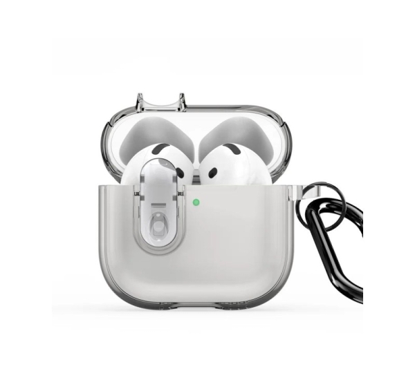 Dux Ducis Apple  AirPods 4 PECL Series PC+TPU Cover with Hook Grey