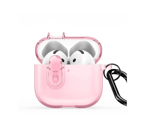 Dux Ducis Apple AirPods 4 PECL Series PC+TPU Cover with Hook Pink