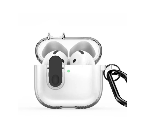 Dux Ducis Apple  AirPods 4 PECL Series PC+TPU Cover with Hook Black Clear