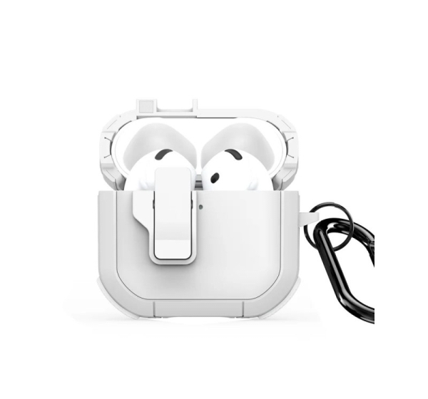 Dux Ducis - AirPods 4 PECP Series PC+TPU Cover with Hook White