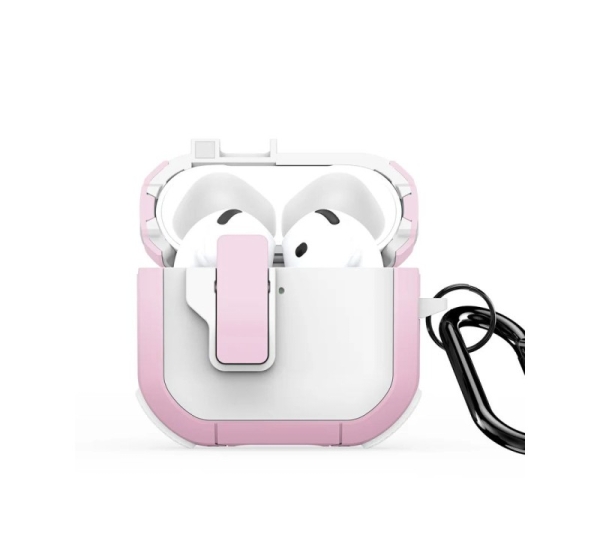 Dux Ducis - AirPods 4 PECP Series PC+TPU Cover with Hook White Pink