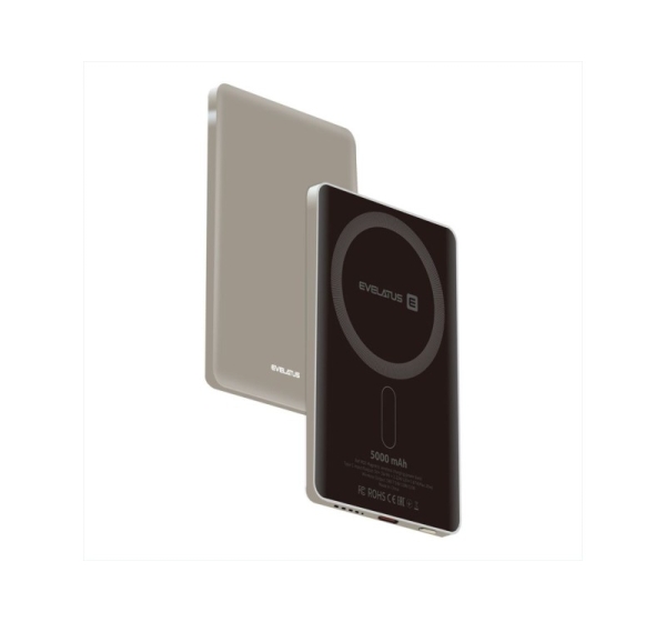 Evelatus Evelatus PD20W 5000mAh Power Bank MagLink Elite With Wireless charging EVEP02PBME Grey