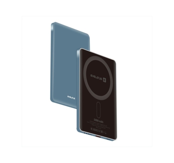 Evelatus PD20W 5000mAh Power Bank MagLink Elite With Wireless charging EVEP02PBMEB Blue