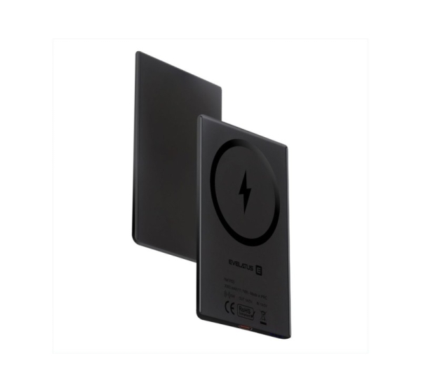 Evelatus 3000mAh Power Bank Super Slim With Wireless charging EVEP03PBSSB Black