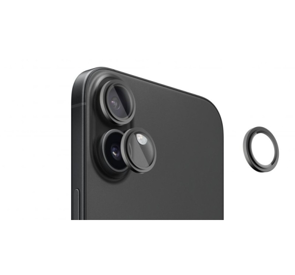 Evelatus Apple iPhone 16 / 16 Plus Camera Lens Protector Armor Black