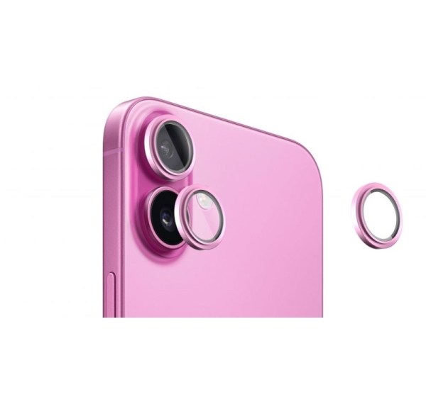 Evelatus Apple iPhone 16 / 16 Plus Camera Lens Protector Armor Pink