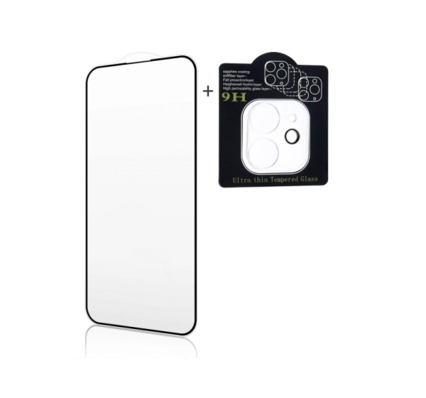 iLike Apple iPhone 16 X2 Super Set 2.5D Edge Full face Tempered Glass + Camera Glass