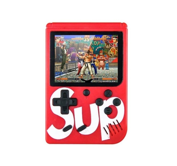 GameBox   R2 8bit Portable Retro Game console with 400 games 3'' LCD with 1x Controler TV RCA cable Red