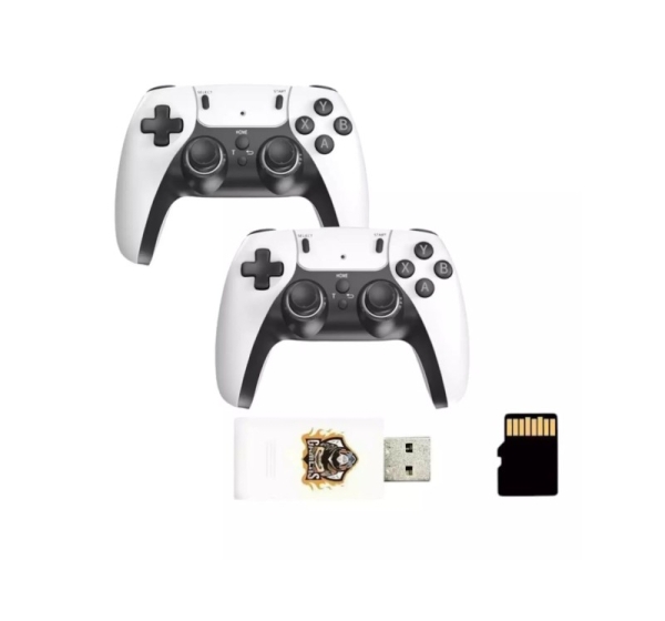 GameBox HY01 64bit Retro 20K Game 4K Hdmi stick console / Android Box x2 wireless controllers White