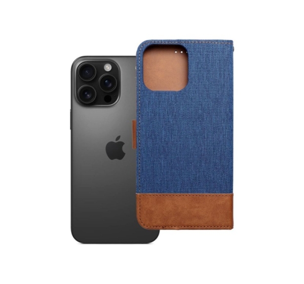 OEM - Flip case for iPhone 16 PRO MAX Jeans Book blue