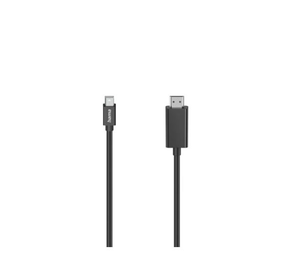 Hama Hama 00200711 Video Cable, Mini-DI Plug - HDMI Plug, Ultra-HD 4K, 1.5m