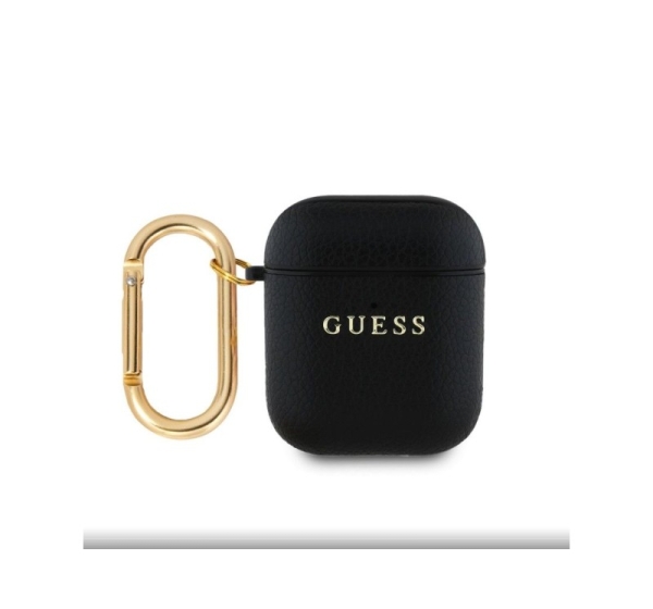 Guess Apple AirPods 1/2 PU Grained Classic Logo Case Black