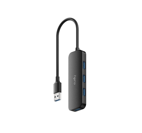 Cudy UH40A PortMate USB-A to 4-Port USB 3.0 Hub 5Gbps Data Only Plastic Compact Black