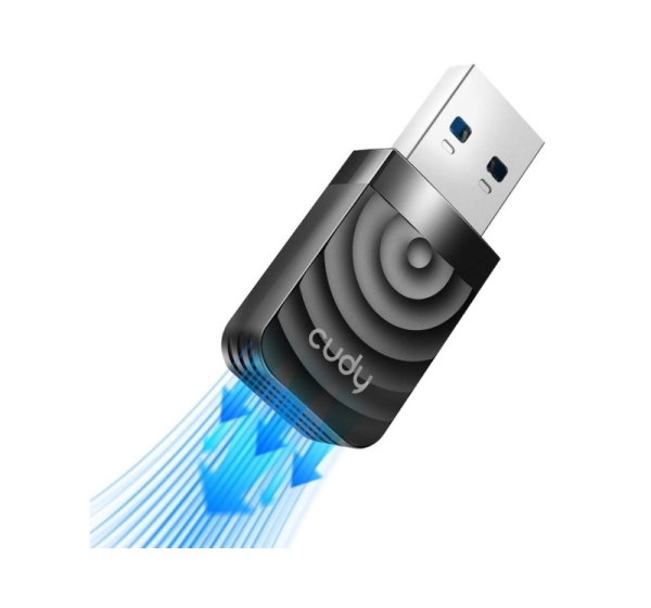Cudy Cudy WU1300S AirMax AC1300 Dual Band WiFi USB Adapter USB 3.0 High Speed High Gain Black