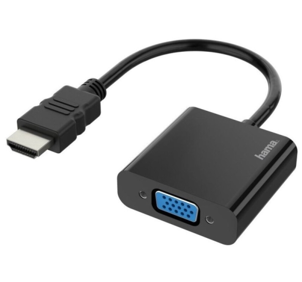 Hama   Video Adapter, HDMI  Plug - VGA Socket, Audio Socket, Full-HD 1080p