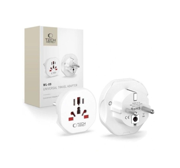 Tech-Protect Universal WL-09 UNIVERSAL TRAVEL ADAPTER FROM EU WHITE White
