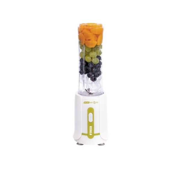 Noveen Blender 300W Ice Crushing Blades 2x600ml Bottles Non-Drip BPA-Free Green