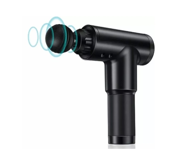 iLike   GG Portable Fascial Muscle Massage Gun with 6-level variable vibration + 3 nozzles Black