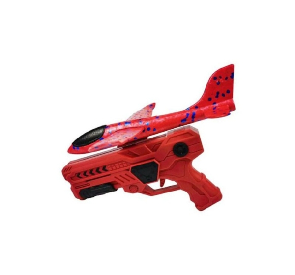 Kiddyz Styrofoam Airplane Gun Launcher with Glider Plane Durable Lightweight Toy