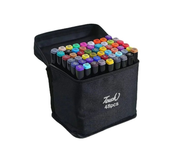 iLike Toy Super Set of 48pcs Color Markers with zipper carrying bag