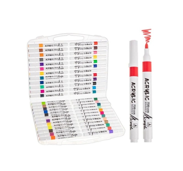 iLike   Marker Set 60 Colors Dual-Tip Professional Drawing Markers Multicolor