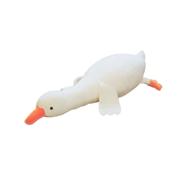 Kiddyz Stuffed Goose Plush 50cm Soft Animal Pillow in Flat Pose Cute Decorative Toy