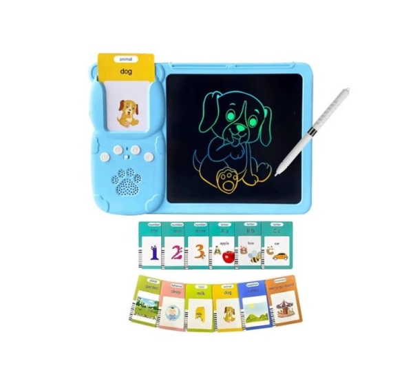 Kiddyz Learning Pad with 112 Cards & LCD Board USB Toy for Kids 3–8