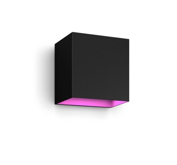 Philips Hue WCA Resonate Outdoor Downward Wall Lantern, Black | 8 W | 2000-6500 Hue White Colour Ambiance
