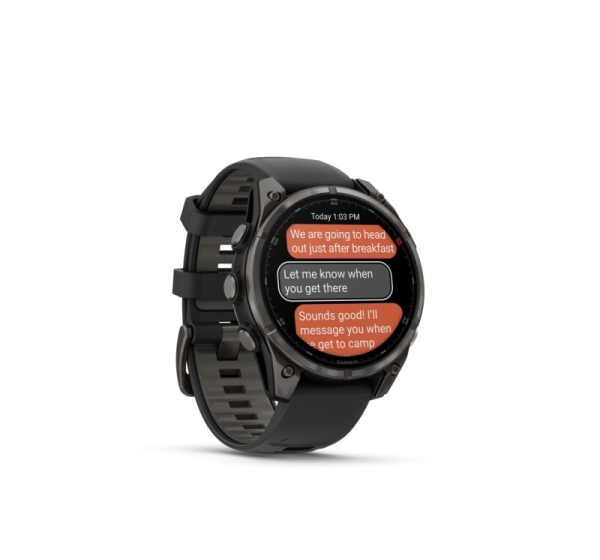 Garmin Fenix 8 Pro – 47 mm, AMOLED, Sapphire, Carbon grey DLC titanium with Black/pebble band