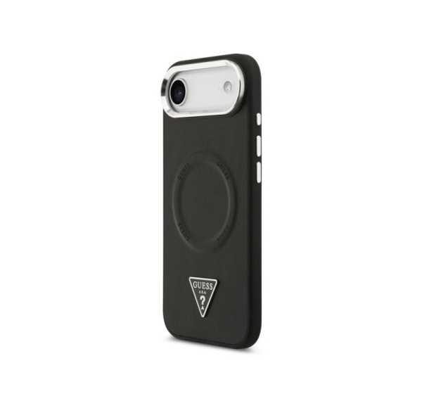 Guess Apple iPhone Air PU Leather Triangle Logo MagSafe Case Black