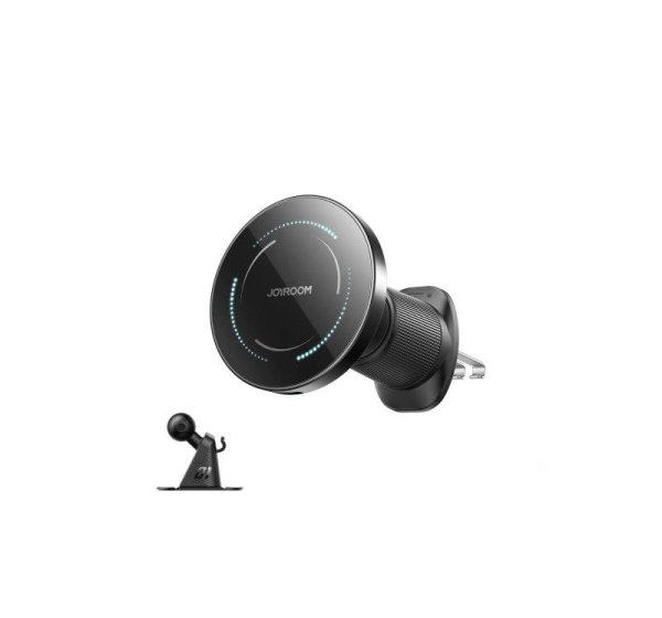 Joyroom JR-ZS502 MagSafe Compatible Car Holder with Wireless Charger for Air Vent/Dashboard - Black Black