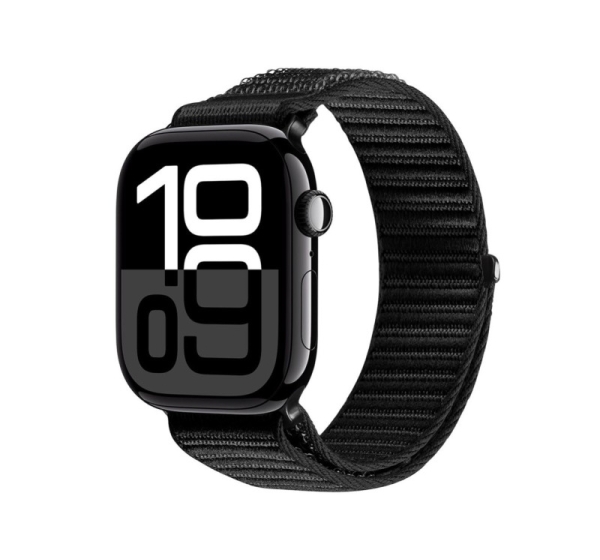 Dux Ducis Apple Watch 42/44/45/46/49MM YE Nylon Braided Loop Wrist Strap Black