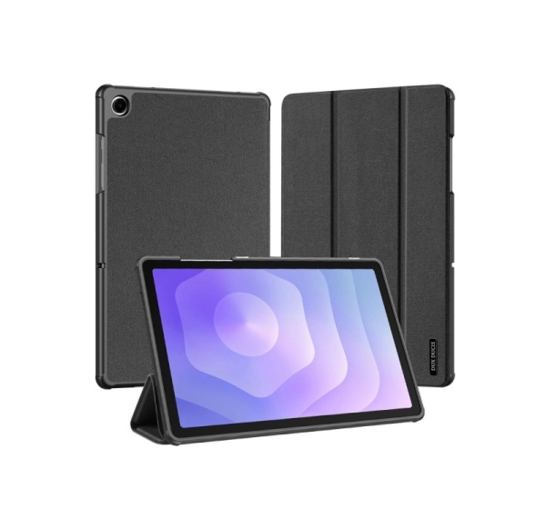 Dux Ducis Galaxy Tab A9 Plus / Tab A11 Plus Domo Series Tri-fold Stand PU Leather Tablet Cover Black