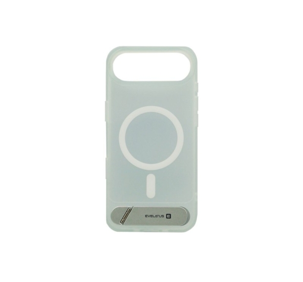 Evelatus Apple iPhone 17 Air Rubber Coated MagSafe With Stand Case Silver