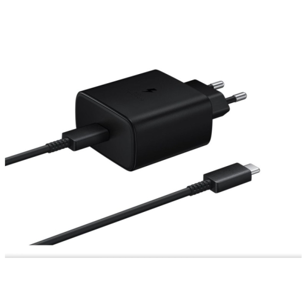 Samsung   EP-TA845EBE + EP-DW767JBE Samsung 45W Travel Charger + USB-C/USB-C Data Cable Black (OOB Bulk) Black