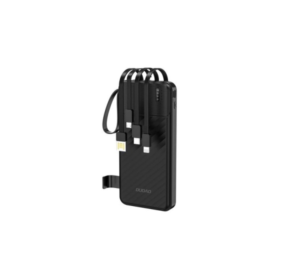 Dudao Dudao K11 10000mAh Powerbank with Built-in Cables Black