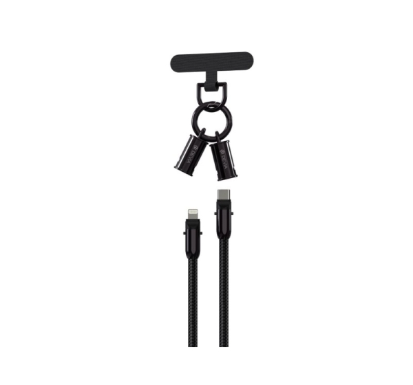 Devia Devia cable lanyard 2in1 PD USB-C - Lightning 1,2 m 27W black