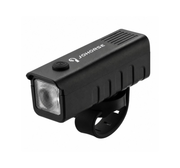 iLike JOHORSE USB Rechargeable Bike Headlight, High Brightness LED Bicycle Front Light, IPX4 Waterproof, ABS Shell, Easy Handlebar Mount