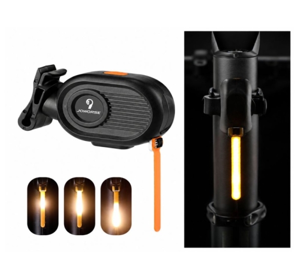 iLike JOWORSE Rechargeable COB LED Bike Tail Light, USB-C Bicycle Rear Safety Light, 300mAh Waterproof Cycling Warning Light