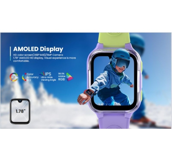 LAGENIO AI Kids Watch K9 4G Purple