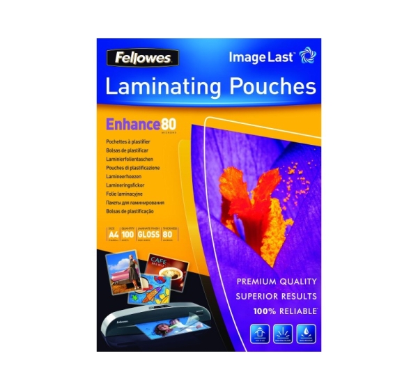 LAMINATOR POUCH IMAGELAST/A4 80 100PCS 5306114 FELLOWES