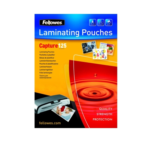 LAMINATOR POUCH GLOSSY/A6 125 100PCS 5307201 FELLOWES